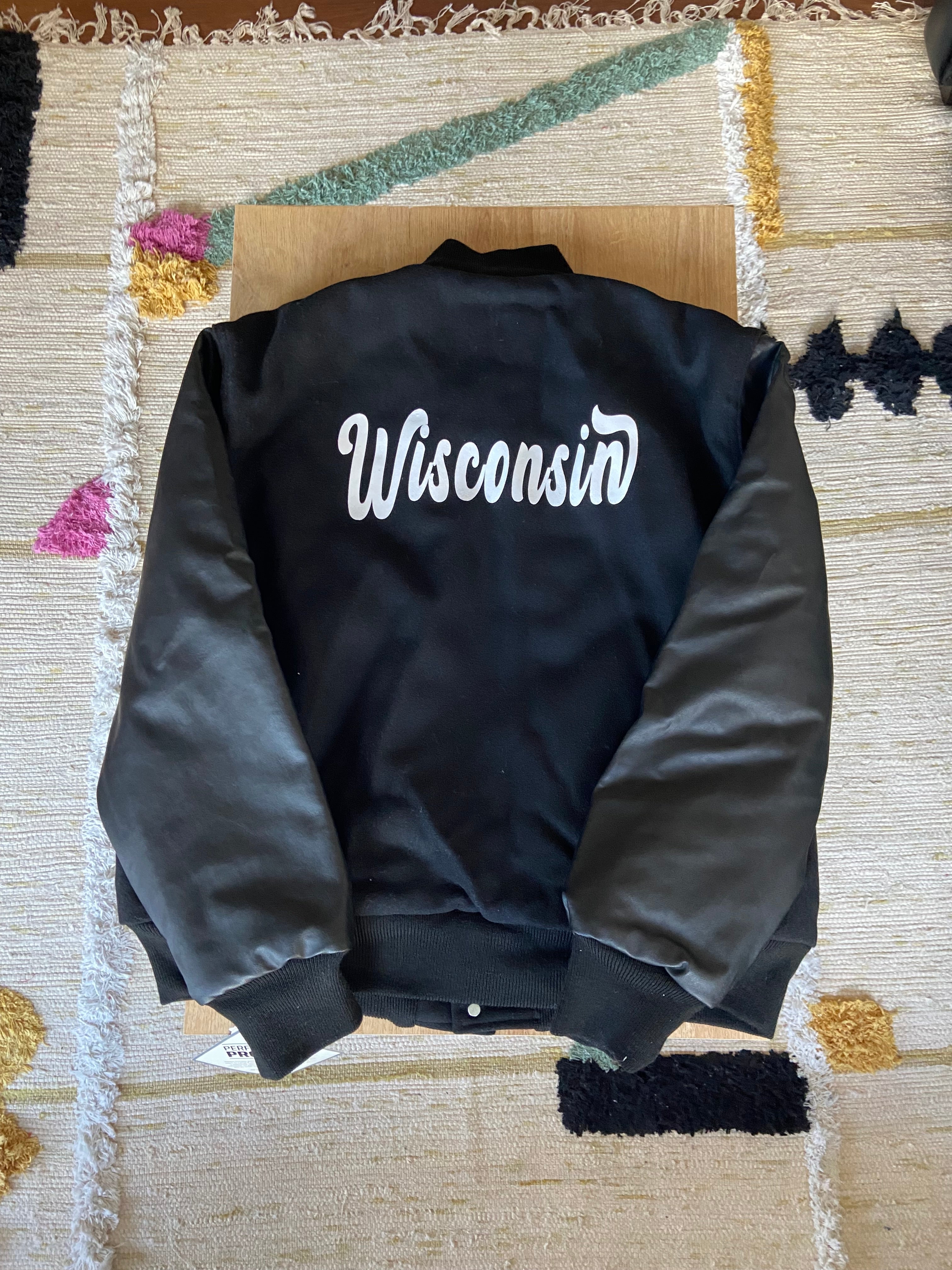 Wisconsin Letterman Jacket - Recess Apparel LLC