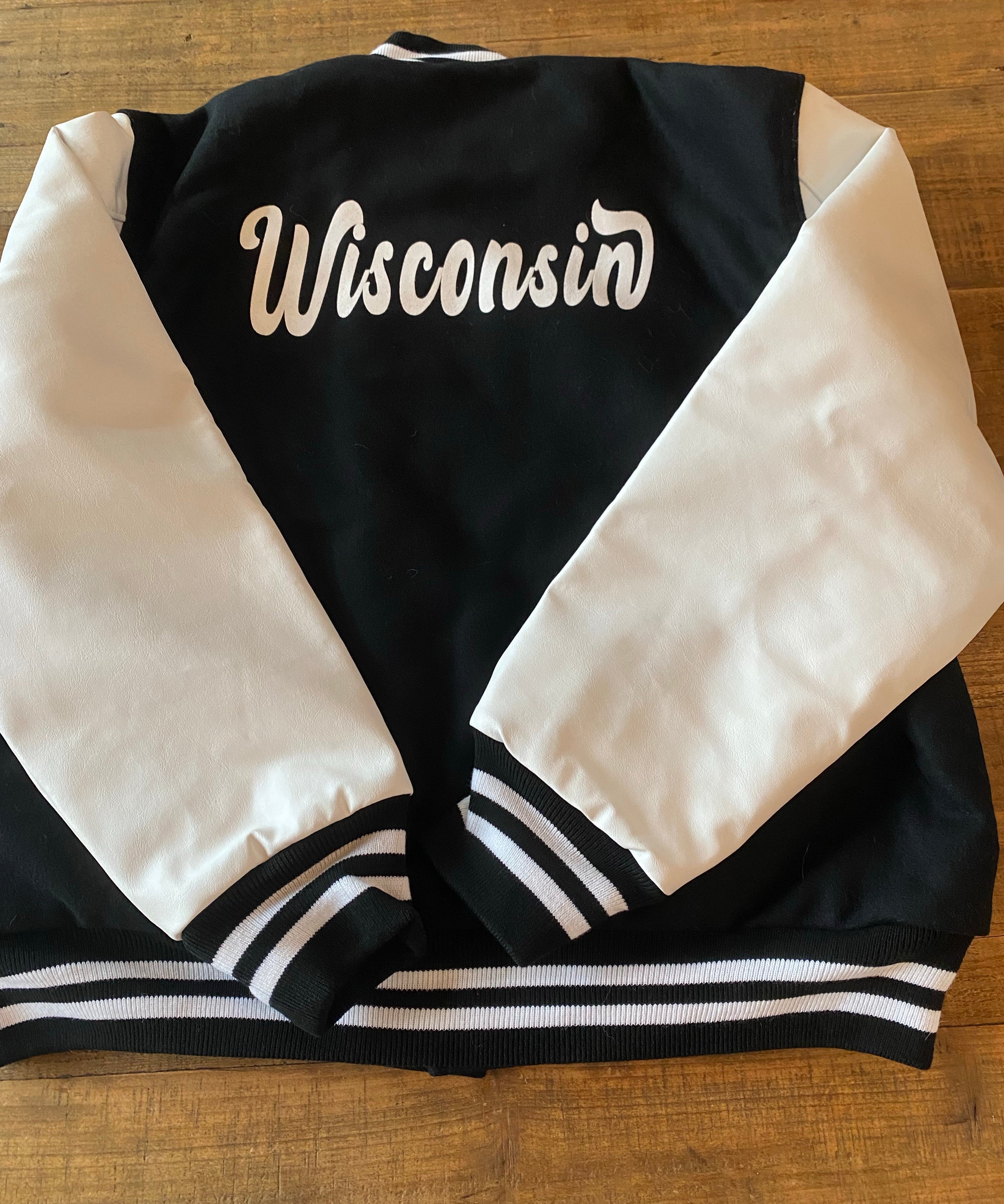 Wisconsin Letterman Jacket - Recess Apparel LLC