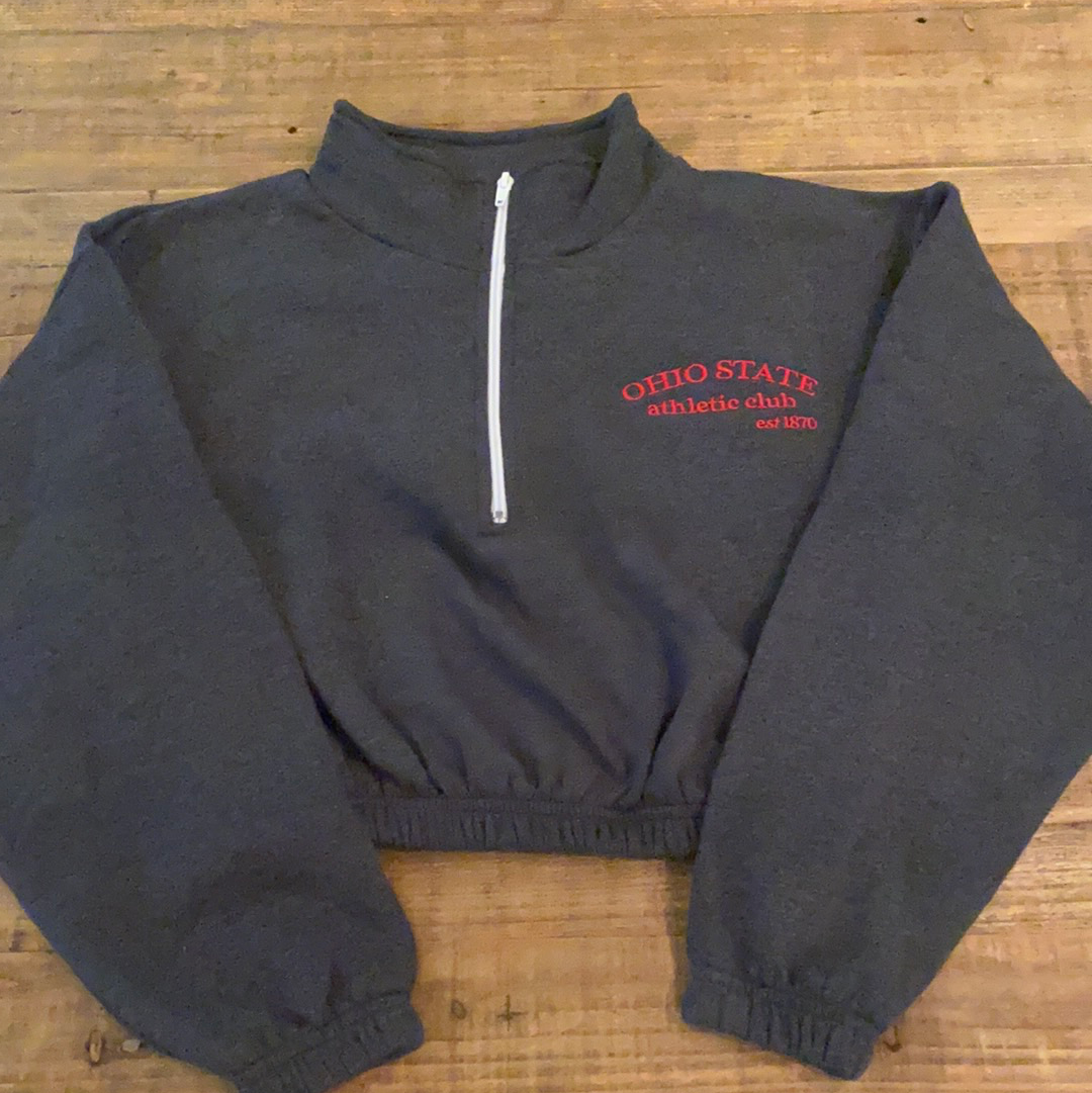 Ohio Athletic Club Crop Half Zip - Recess Apparel LLC